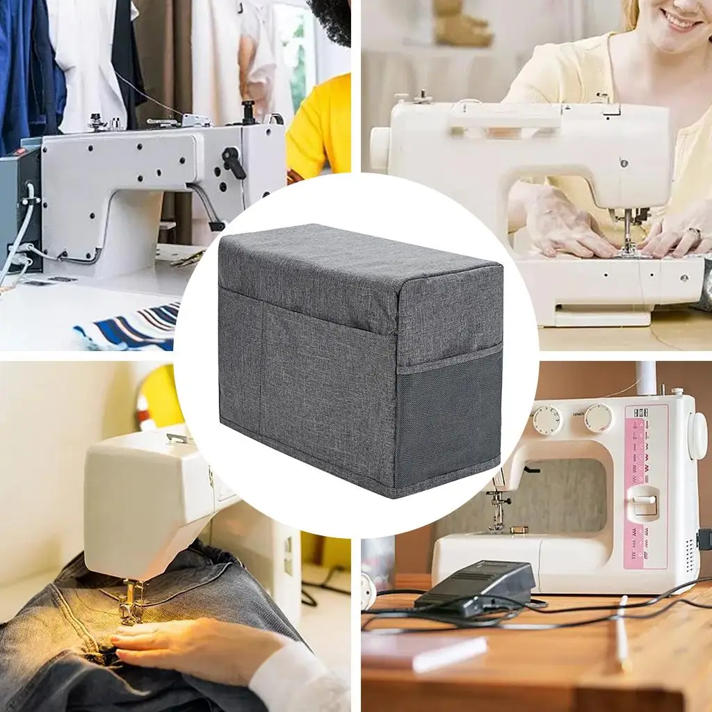 Sewing Machine Cover with Accessories Pockets for Singer Brother Janome  Most Standard Machines Waterproof Protective Dust Cover - AliExpress