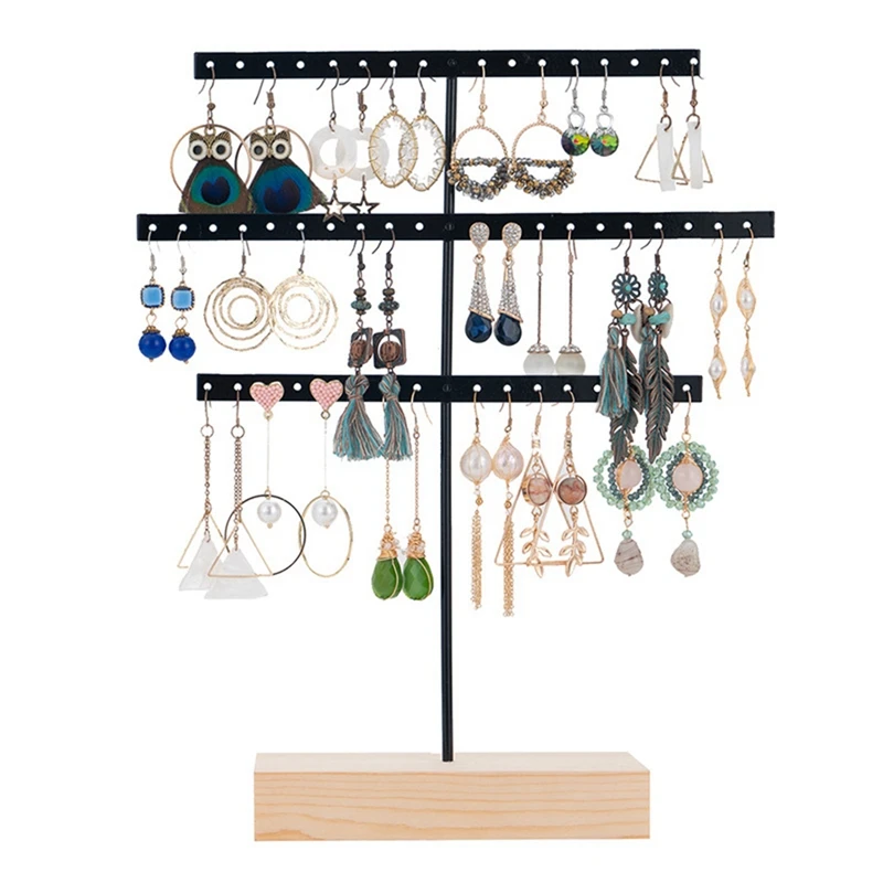 AFBC Simple Earring Storage Rack Earring Stand Jewelry Display Stand Earrings Necklaces Rings Jewelry Stand 6