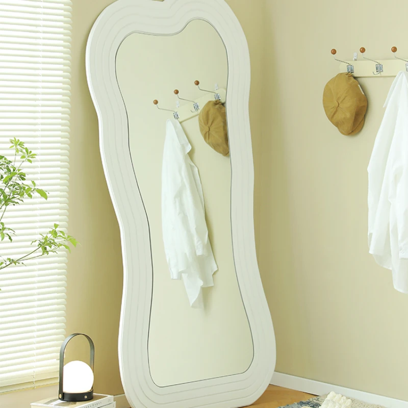 

Nordic irregular creative floor full length mirror home girls' bedroom against the wall dressing mirror clothing store fitting