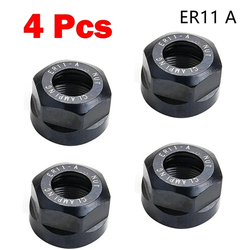 4pcs ER11 A Type Collet Clamping Nut Chuck for ER Collet Milling CNC Chuck Holder