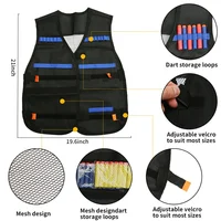Kids Tactical Vest Kit Nerf Guns Series Refill Darts Reload Clips Tactical Mask Wrist Band and Protective Glasses Nerf Vest Toys 2