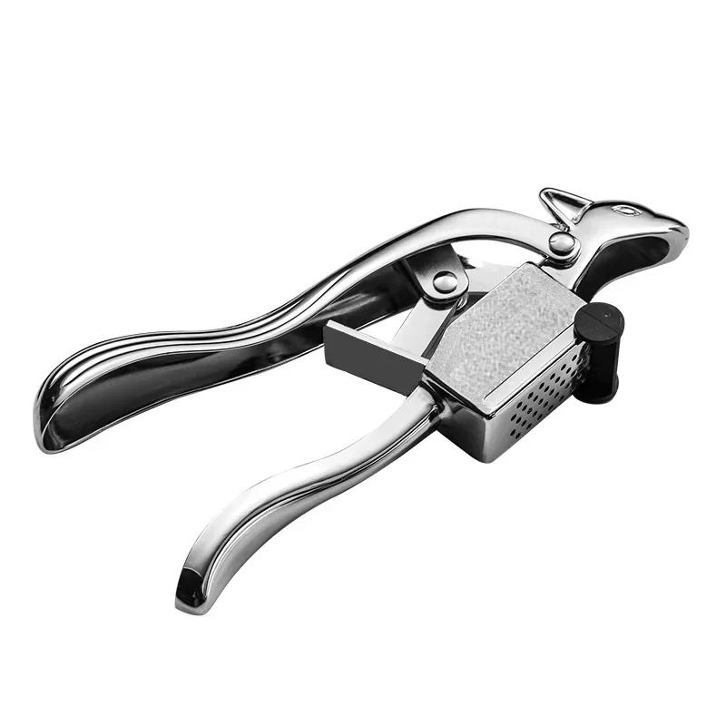 Creative squirrel garlic press hand garlic masher zinc alloy clip stainless steel manual masher