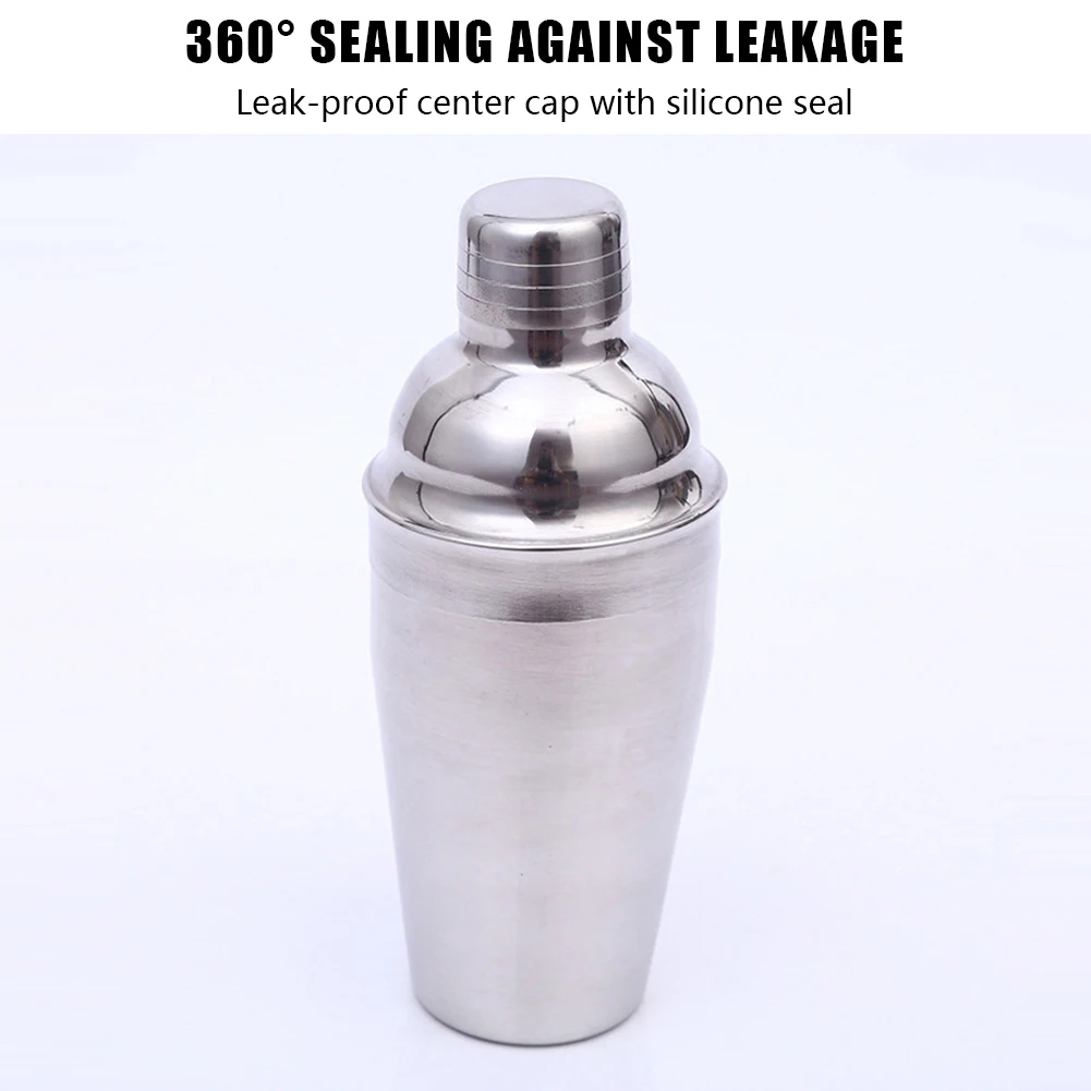 5pcs Bartender Kit Stainless Steel Cocktail Mixer Shaker/Jigger/ Strainer/Bar Mixer Spoon/Tongs Cocktail Set for Bartender