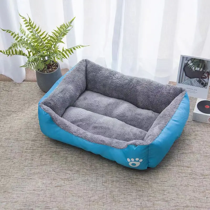 Large Pet Cat and Dog Bed Warm Comfortable Dog House Soft PP Cotton Nest Basket Mat Universal Waterproof Cat Bed pet bed