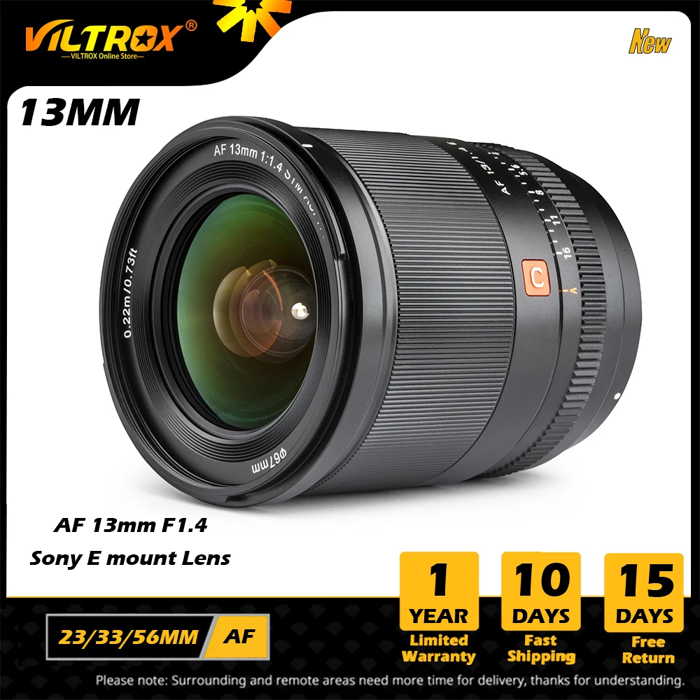 Viltrox Ultra Wide Angle Camera Lens, APSC Lens para Sony EMount