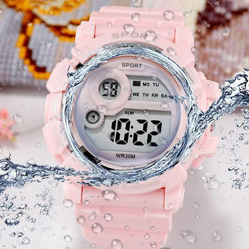 Fashion Kids Watches Luminous Waterproof Sports Digital Watch Alarm Clock Watches Boys Girls Student Smart Electronic Watch Gift 5
