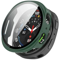 Durable Protective Case with Tempered Glass Screen Cover for Galaxy watch 8 40mm (Official green 09)
