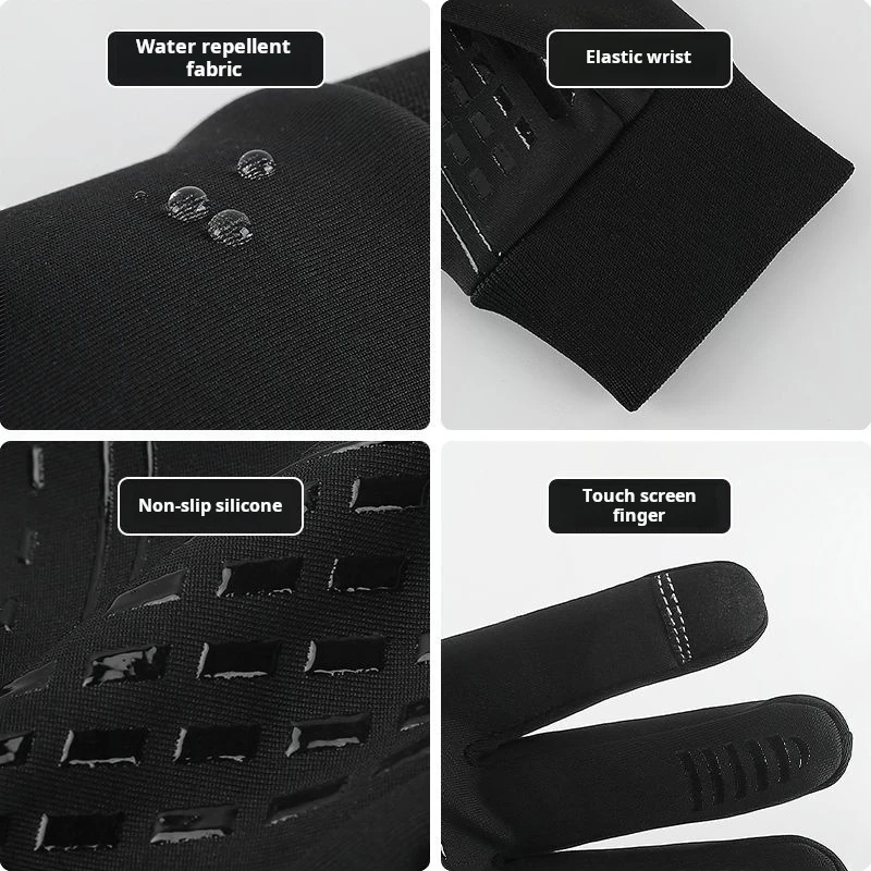 Sports Gloves Autumn Winter Men Women Gloves Touch Screen Waterproof Windproof Gloves Outdoor Sports Warm Thermal Fleece Running Ski