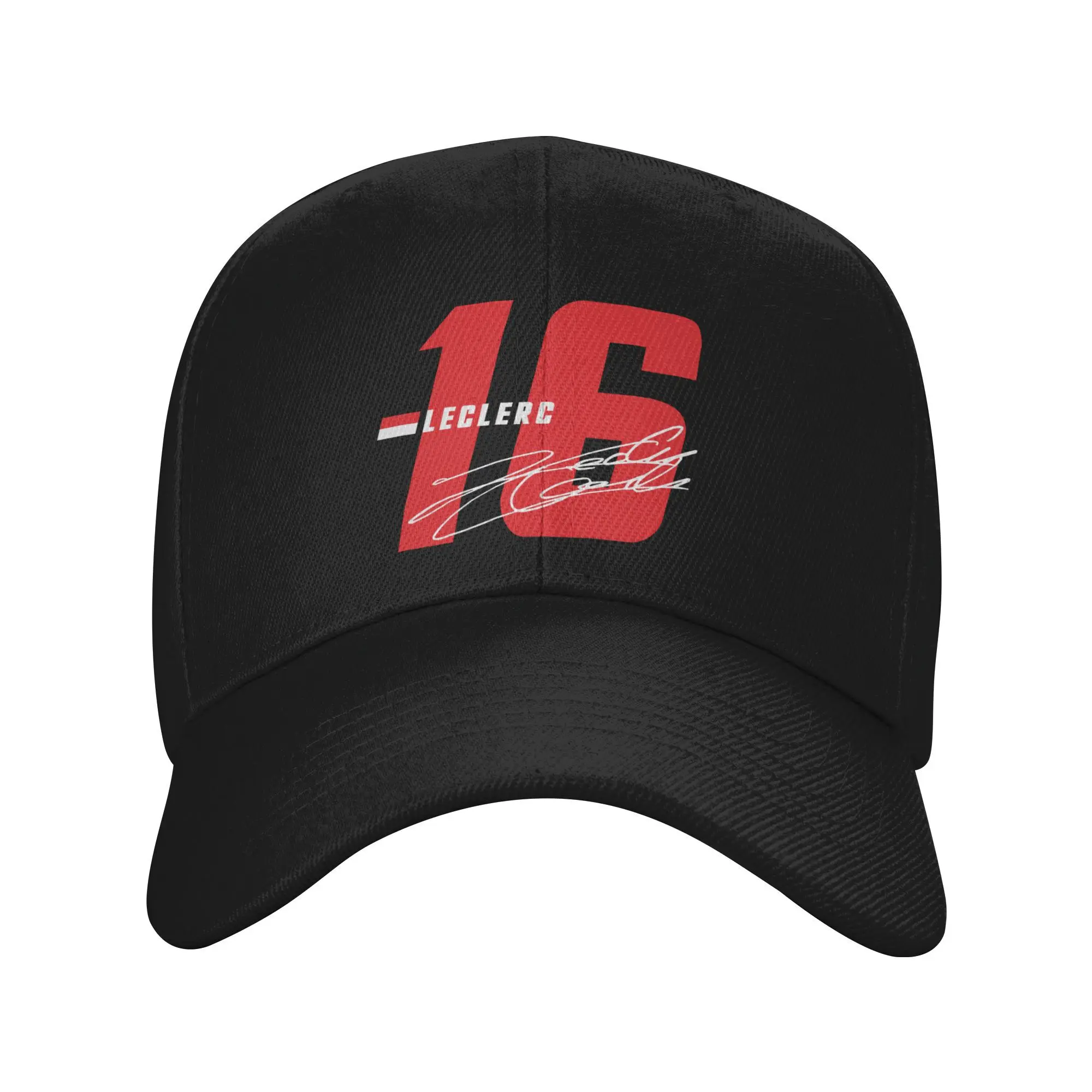 Benutzerdefinierte Mode Unisex Charles Leclerc 16 Signatur Nummer Baseball Cap Erwachsene verstellbare Papa Hut Frauen Männer Sport