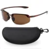 MAXJULI Polarized Sports Sunglasses for Men Women TR90 Rimless Frame Protection for Running Fishing  Driving UV400 8001