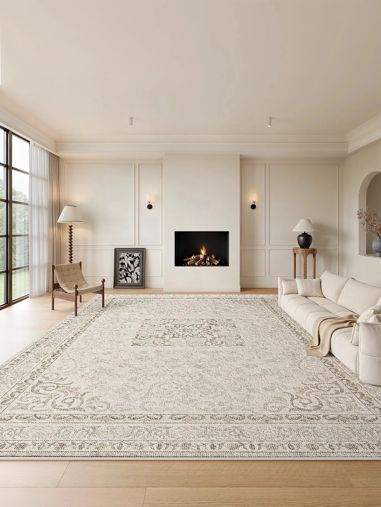 Living Room Carpet Retro French Plush Bedroom Rug Home Large Area Luxury High-end Custom Soft Coffee Table Floor Mats Tapete 양탄자