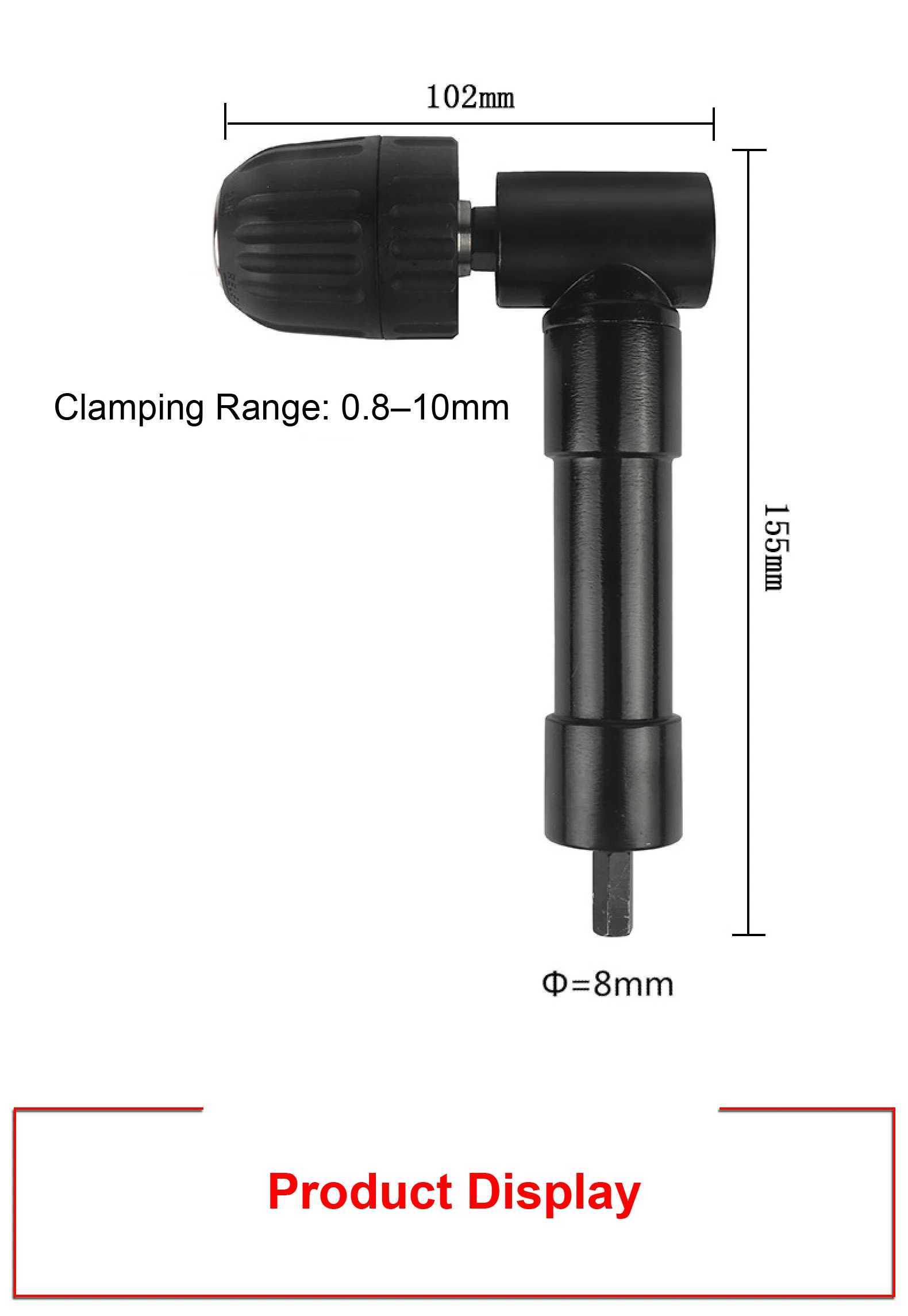 Right Angle Drill Converter 0.8-10mm 1-10mm Electric Drill Corner Adapter Three