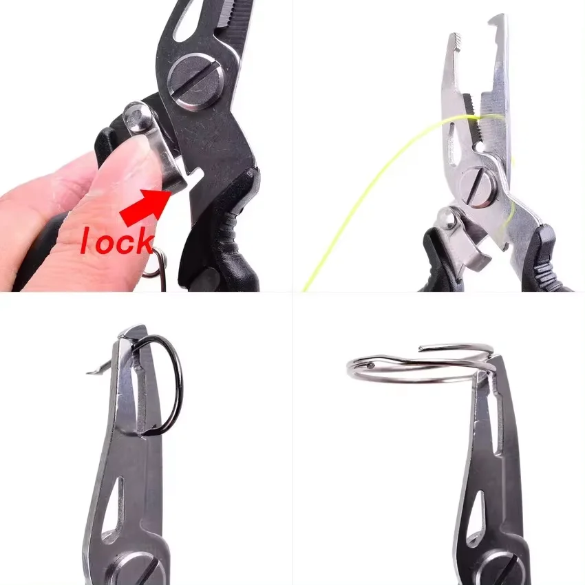 Fishing Pliers Tools Accessories Set for Goods: Winter Tackle Vise Knitting Flies Scissors Braid Fish Tongs