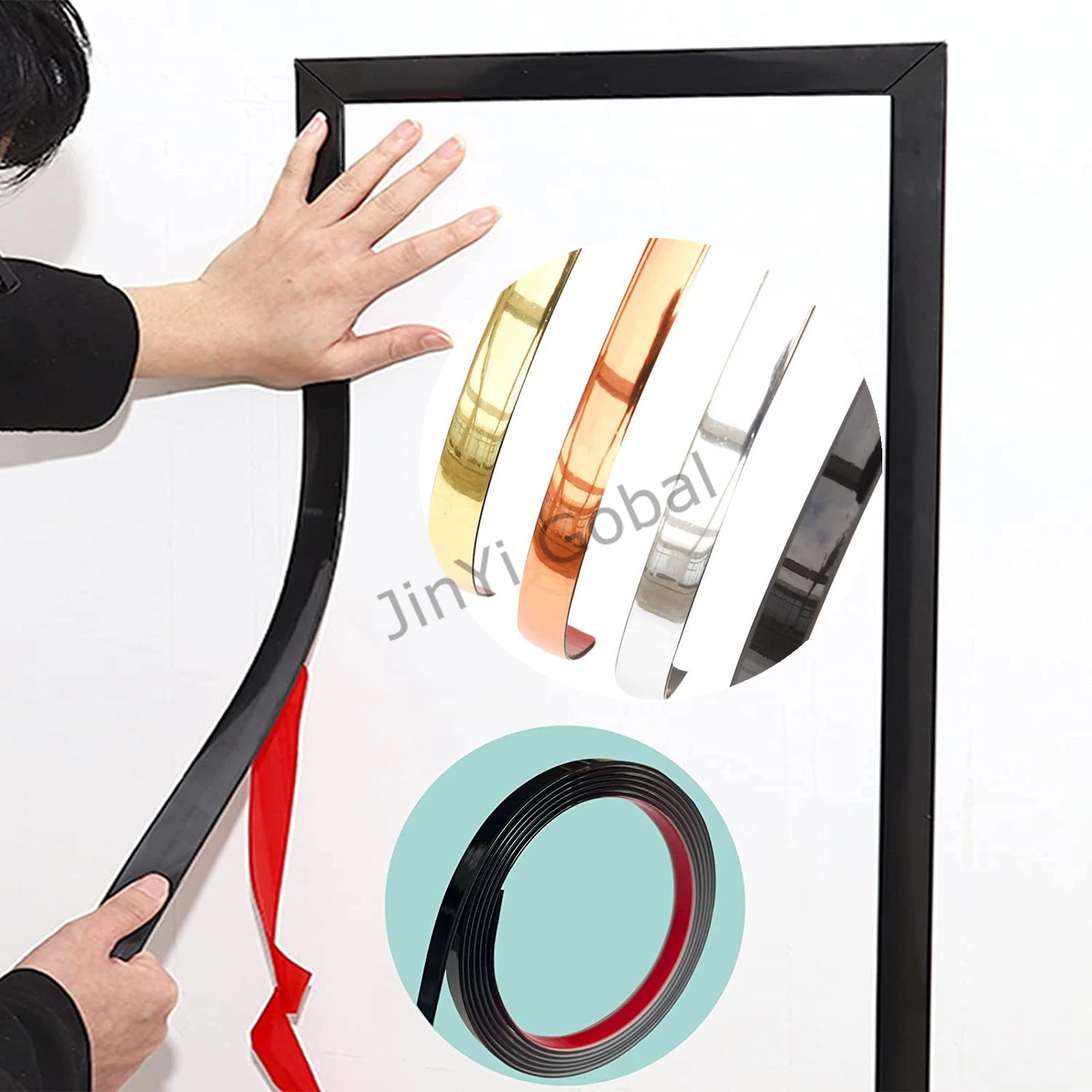 Nastro Metallizzato Oro Autoadesivo - 50 M, Pellicola Mylar | Per Decorazioni Fai Da Te E Pareti