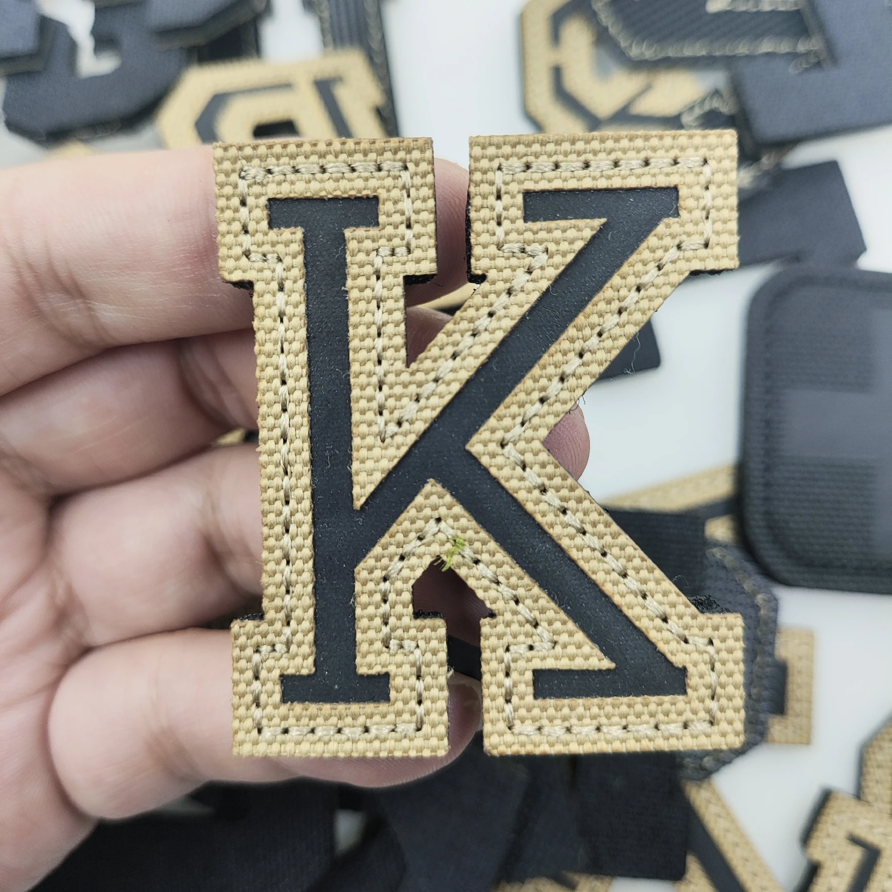 Personalized Name Text Striped Backrest Clothes Digital Band Arm Badge for chevrons Hook and Loop Embroidery Patch