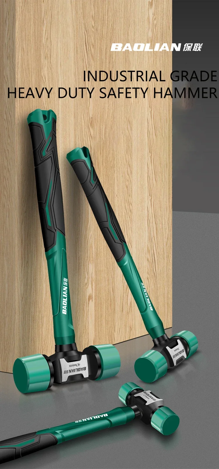 Description Picture 2 of itemRubber Hammer Transformable Multifunctional High Resilience Rubber Hammer Anti-vibration and Non-slip Professional Work Tools