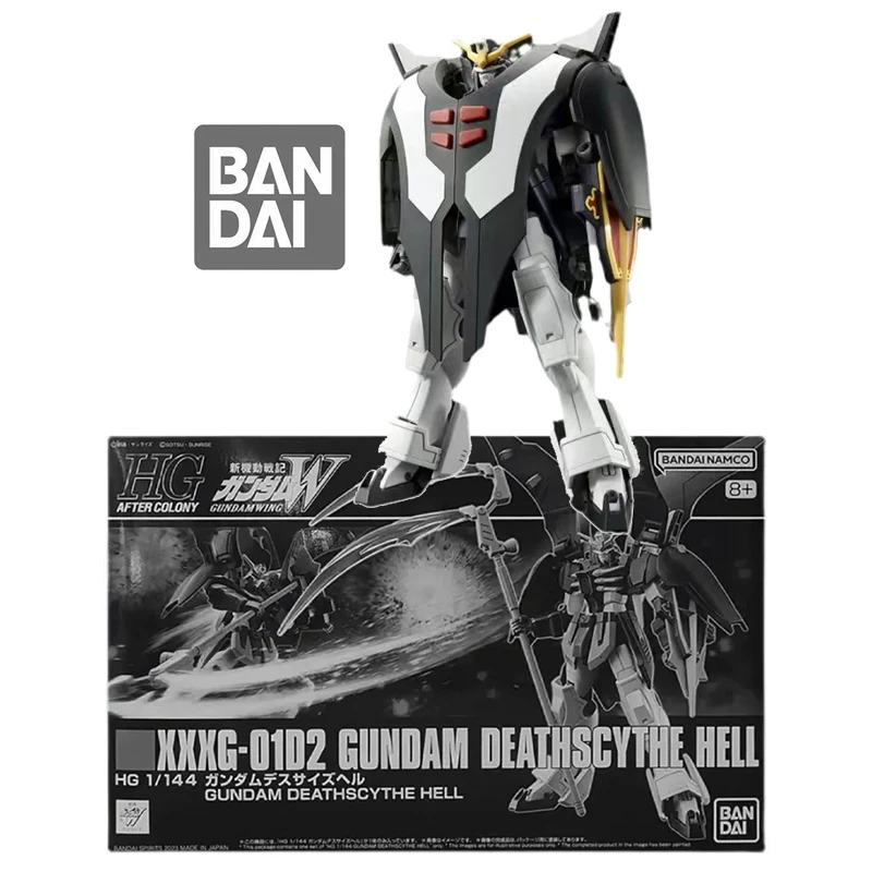 

Bandai Genuine HGAC 1/144 After Colony XXXG-01D2 Gundam Deathscythe Hell Anime Mobile suit Assembled toy Collection Model kit