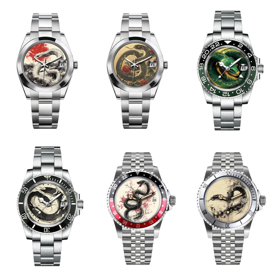 Custom New Year Snake Dial For Seiko Mods Fit NH35 NH36