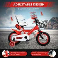 Vélo pour enfants de 12 pouces - Guidon réglable, freins doubles, roues d'apprentissage avec lumières clignotantes, cadre en acier au carbone pour les enfants de 2 à 4 ans 4