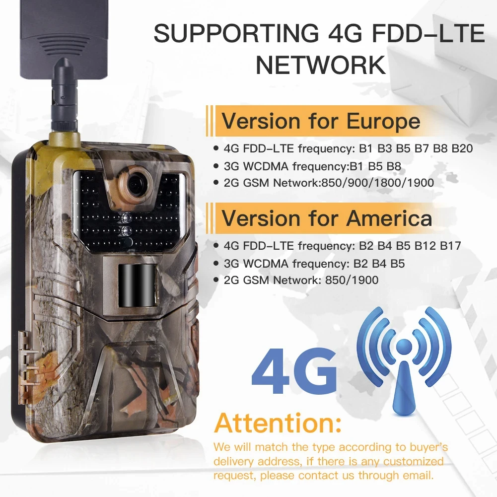 Live Video APP 4G Hunting Trail Camera HC900LTE 20MP 1080P Photo Traps 0.3S MMS/SMS/SMTP/FTP Wildlife Surveillance 44LED IP65 hunting trail camera trail camera