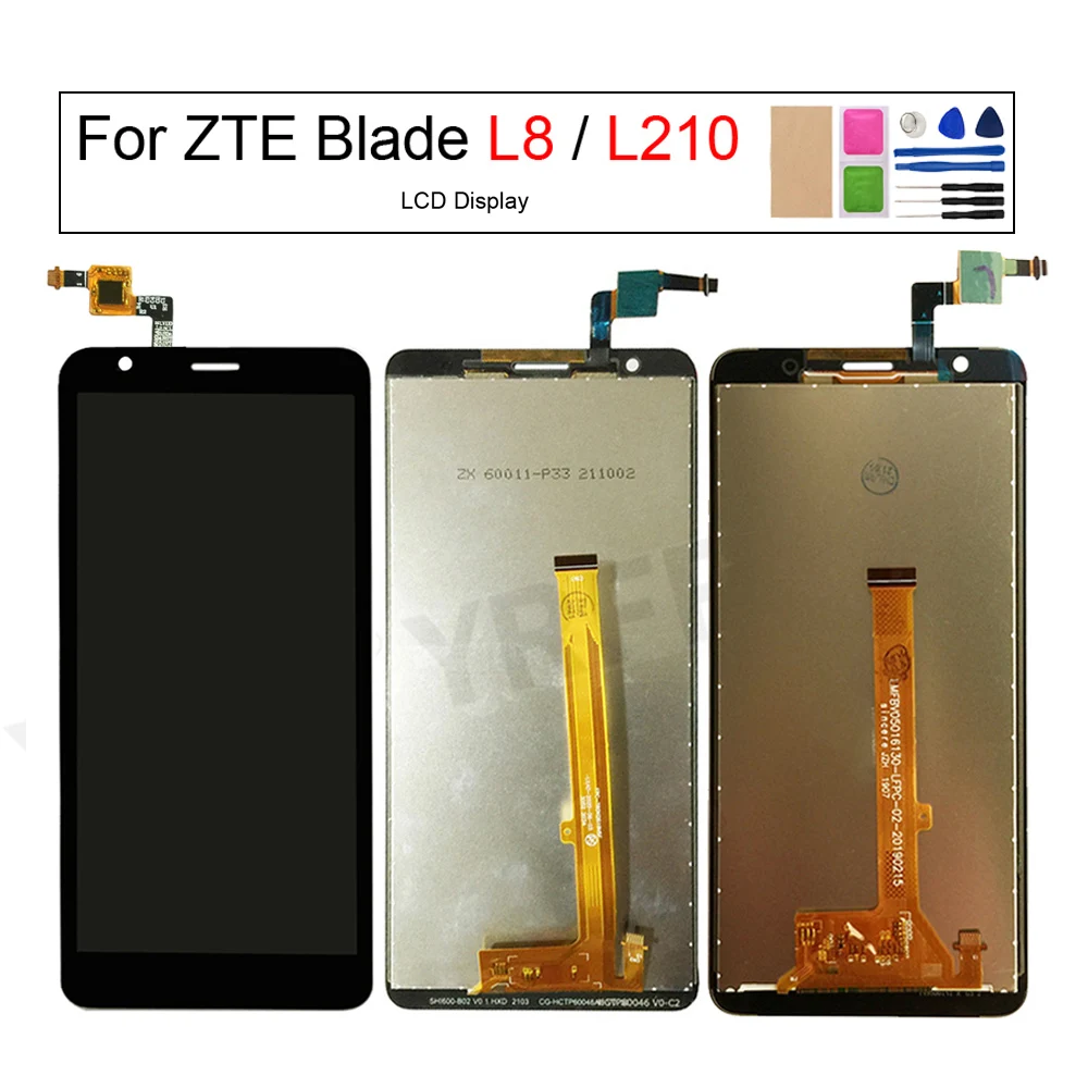 

Touch screen digitizer assembly LCD display for ZTE Blade L8, L210,100% tested