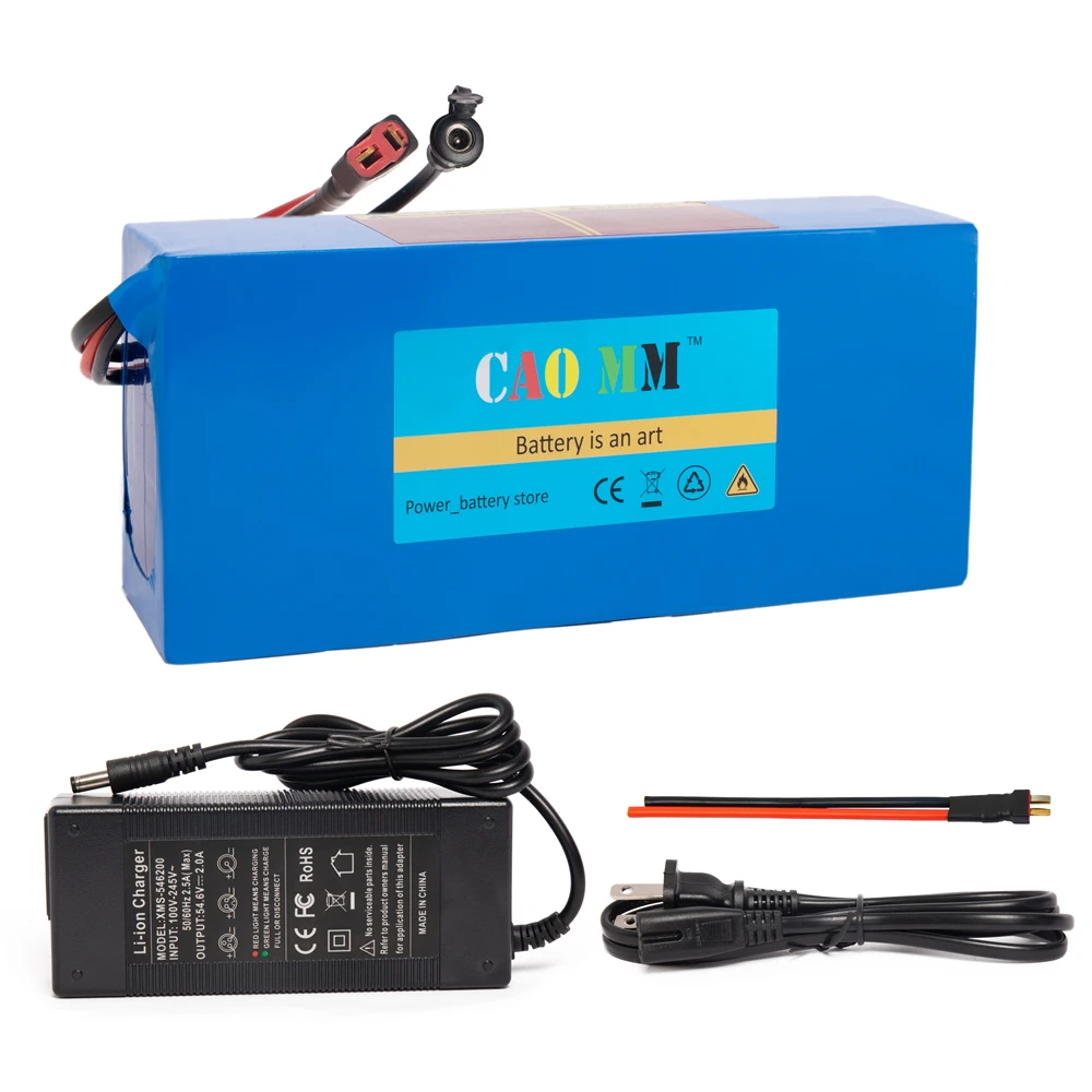 Cao MM 48V 20Ah Battery Pack tesla Li-ion 18650 Electric Bike Scooter 13S7P for ebike Conversion Kit with Charger