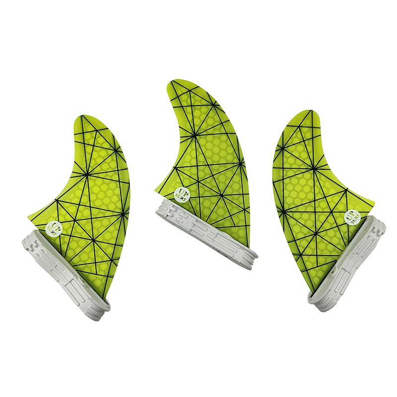 UPSURF FCS 2 Fins M/L Surfboard Fins Yellow Thruster Honeycomb Carbon Quilhas Paddle Board Sup Surf Fin g5/g7 Tri Fin