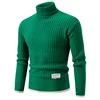 Christmas Red Pullover Sweaters Men's Sweater Knitted Turtleneck 3