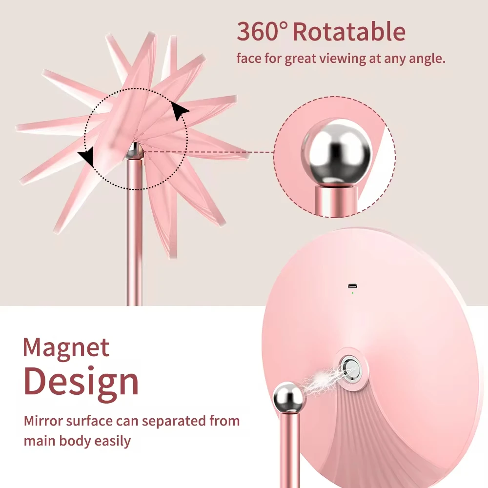 Description Picture 4 of itemTouch Screen Large Tabletop Lighted Makeup Mirror Vanity Mirror With Lights Usb Charging Power Supply