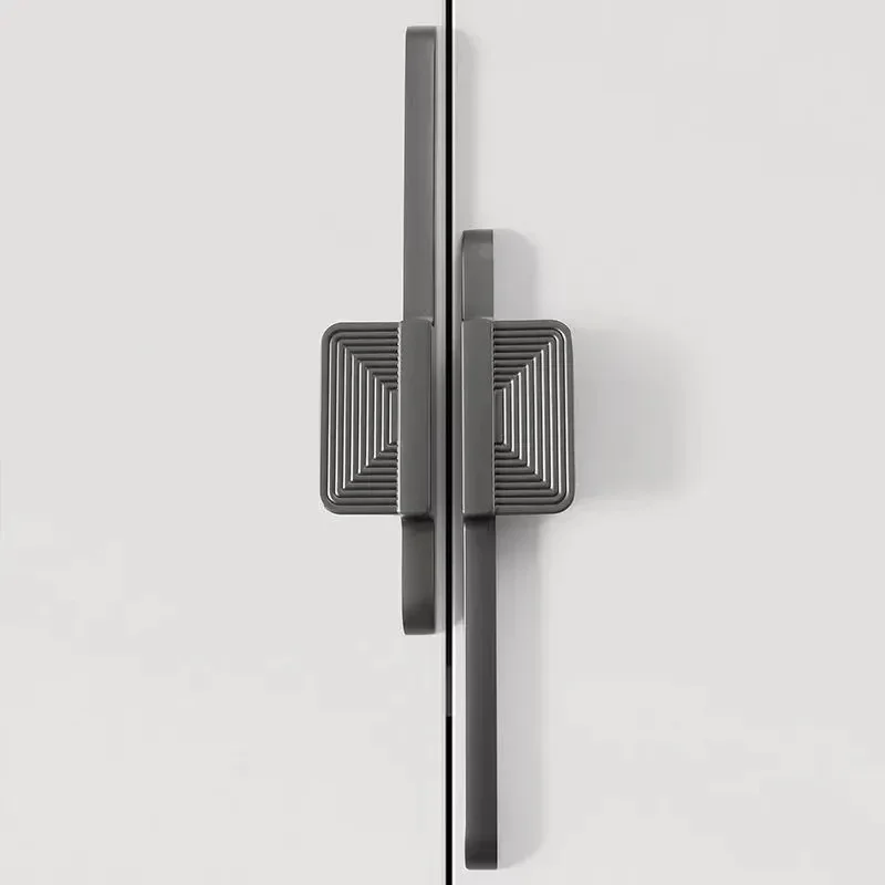 Modern Golden Gray Square Counter Furniture Cabinet Door Drawer Pulls Kitchen Cupboard Door Handle Wardrobe Handles Hardware cabinet handles