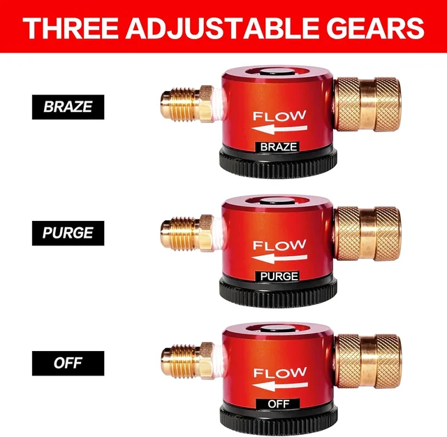 CAMPFIRE Nitrogen Purge Regulator For HVAC - Brazing & Purging Tool With Quick Connect, 50 PSI Inlet - View #14