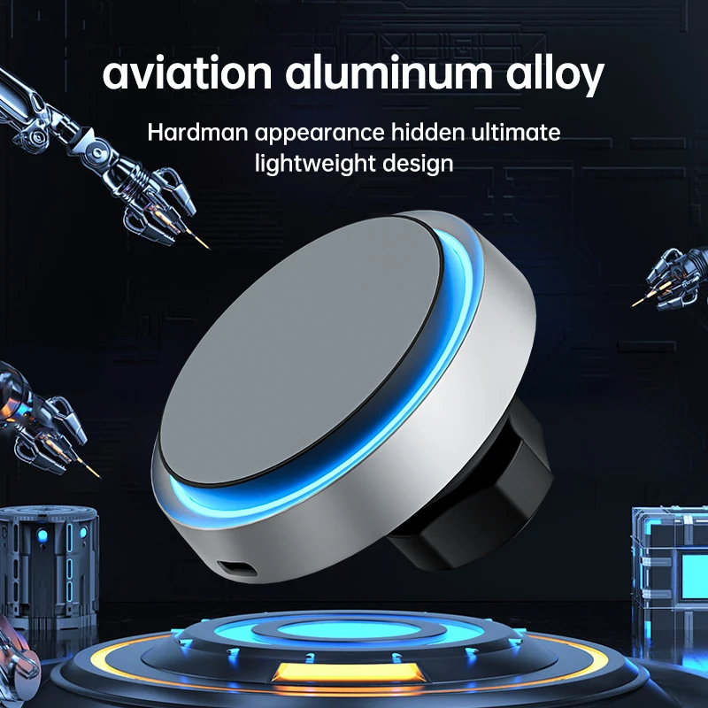 Car Magnetic Phone Holder Wireless Charger Stand with LED Glare For iPhone 17~12 Samsung Z Fold 7 6 5/Z Flip 7 6 5 Fast Charging