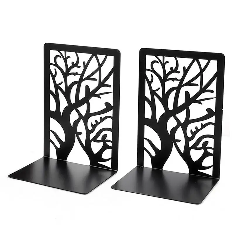 

Bookshelf Holder Non-Skid Tree Bookends For Shelves Heavy Duty Book Holder Books Storage Shelf Electrophoretic Paint For Office