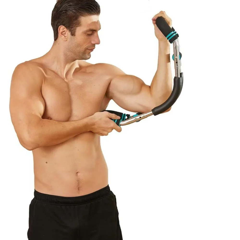 U-Shape Twister Arm Exerciser Adjustable Chest Expander Biceps Triceps Shoulders Back Forearm and Inner Thigh Workout Equipment