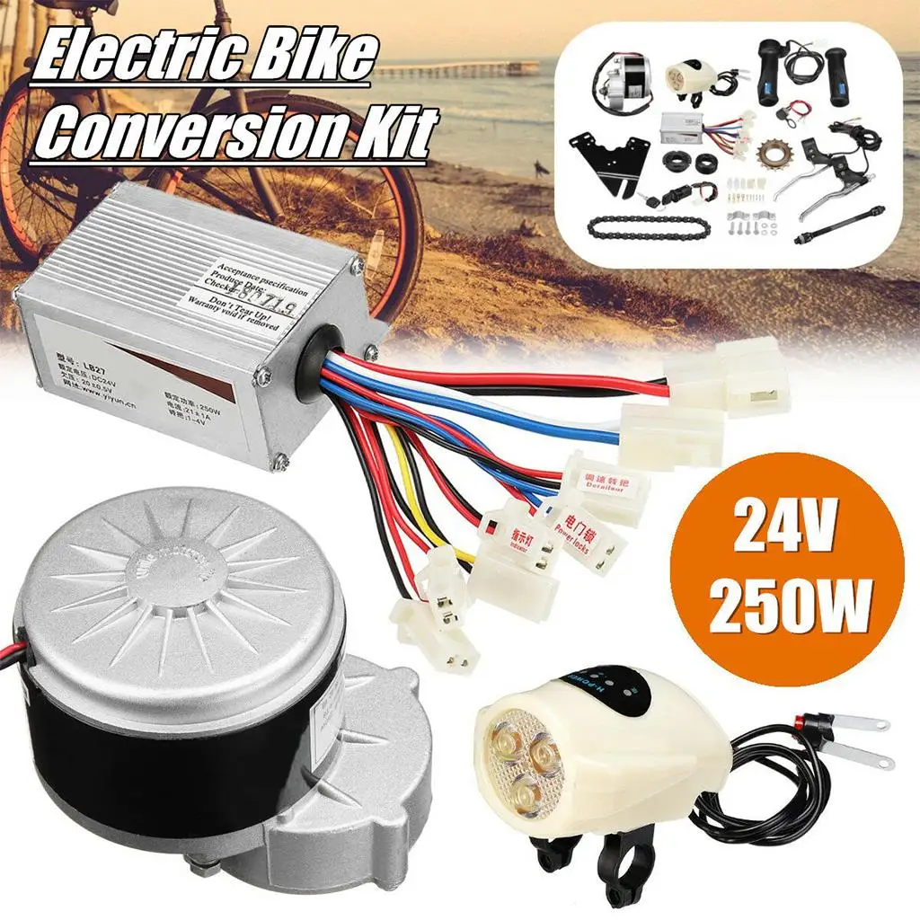 Per 22-28" BICICLETTA ELETTRICA E-Bike Kit Di Conversione Kit Controller Motore 24V 350W 