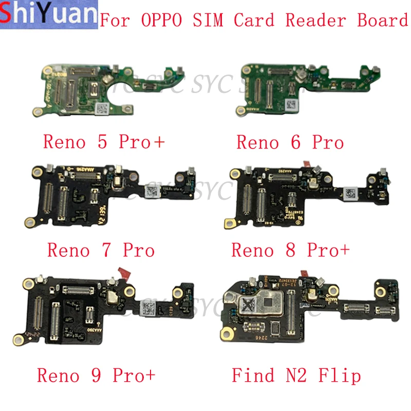 Cavo Flessibile Della Scheda Del Lettore Di Schede Sim Originale Per Oppo Reno 5 Pro 6 Pro 7 Pro 8 Pro + 9 Pro + Trova N2 Flip Pezzi Di Ricambio Di Ri