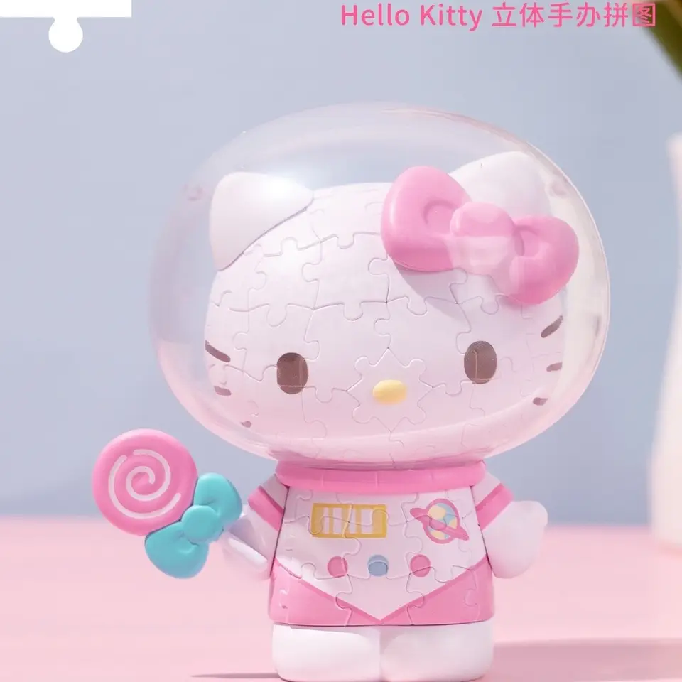 サンリオ-ハローキティフィギュア,50周年記念パズル,立体オーナメント