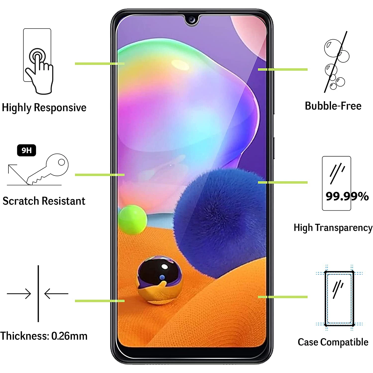 Рисунок 2 - закаленное стекло для Samsung Galaxy