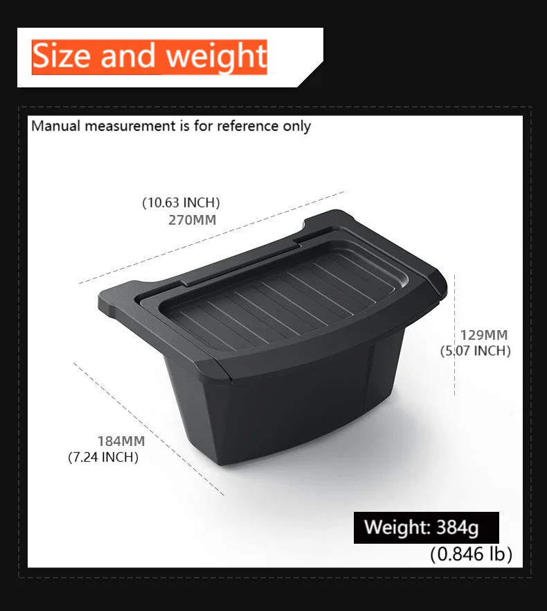 For Tesla Model Y Juniper Rear Seat Storage Box Under Air Vent Storage Case Tras