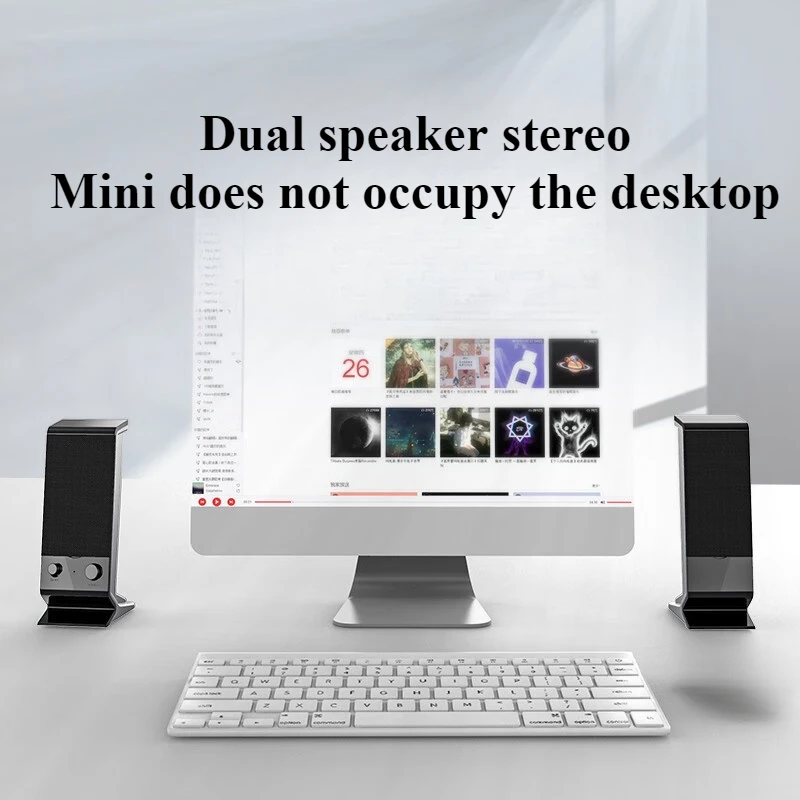 V-112 Computer Small Speaker Desktop Computer Home Bluetooth Speaker Subwoofer Multimedia Mini USB2.0