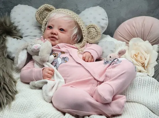 

FBBD Custom Made By ShanShan 21inch Reborn Baby Joshi With Hand-Rooted White Hair Already Finished Doll (ins:fbbrebornofficial))