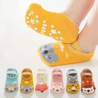 0-3Years Newborn Baby Girls Boys Socks Non Slip Cotton Cartoon Print Kids Socks For Boys Girls Toddler Floor Sock Spring Autumn 1