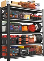 78" H|48" W All-Metal Garage Shelving Unit and Storage-Easy Assembly Shelves 5-Tier Rack|Heavy-Duty Adjustable Shelf|Steel 1