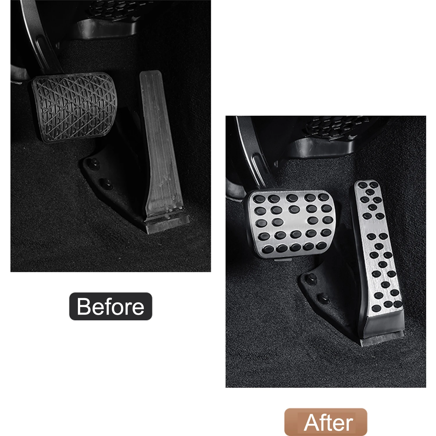 Car Accessories Aluminum Alloy Brake Gas Pedal Pads Cover 2pcs For Mercedes Benz E Class W214 S214
