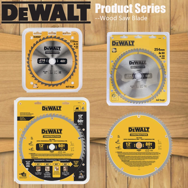DEWALT – série de lames de scie à bois en alliage dur 216/254/305MM 40T/60T/80T DT1953 DT90250 DW3126 DW3128, accessoires d'outils 1