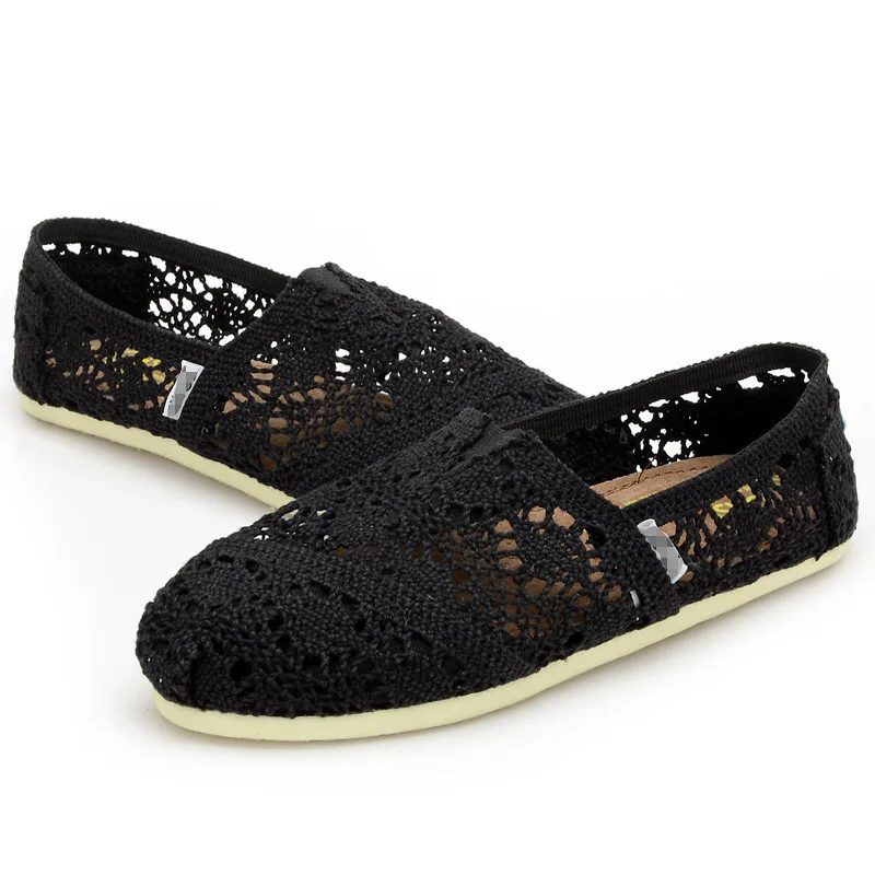 Breathable Round Toe Casual Sneaker Lace Mesh Hollow Out Fashion Elegant Comfortable Flat Women's Summer Shoes