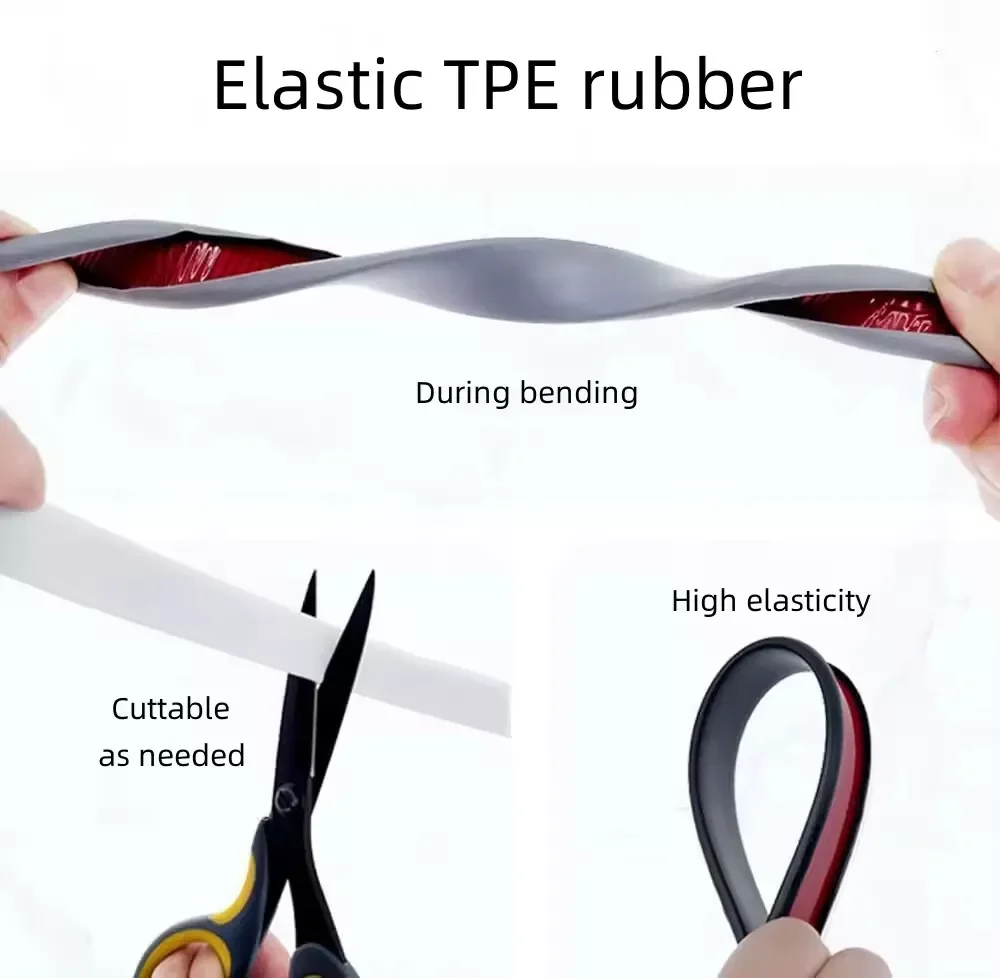 1pc 5M 15mm Meter Rubber Edge Strip Anti-Collision Protection Strip Edge Shield U-Shaped Sealing For Metal Glass