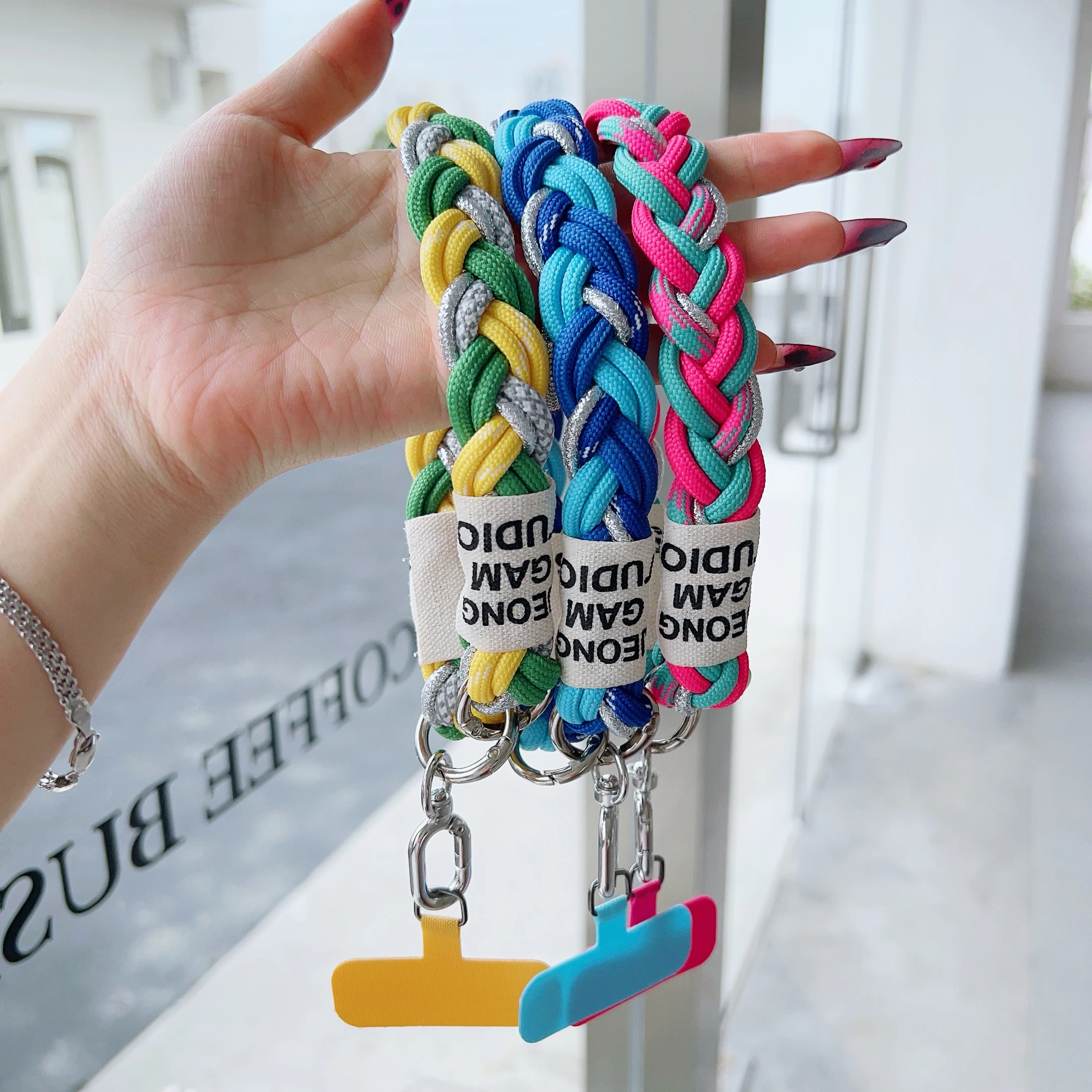 Stylish Anti-Loss Wrist Strap with Decorative Twist Rope Design
