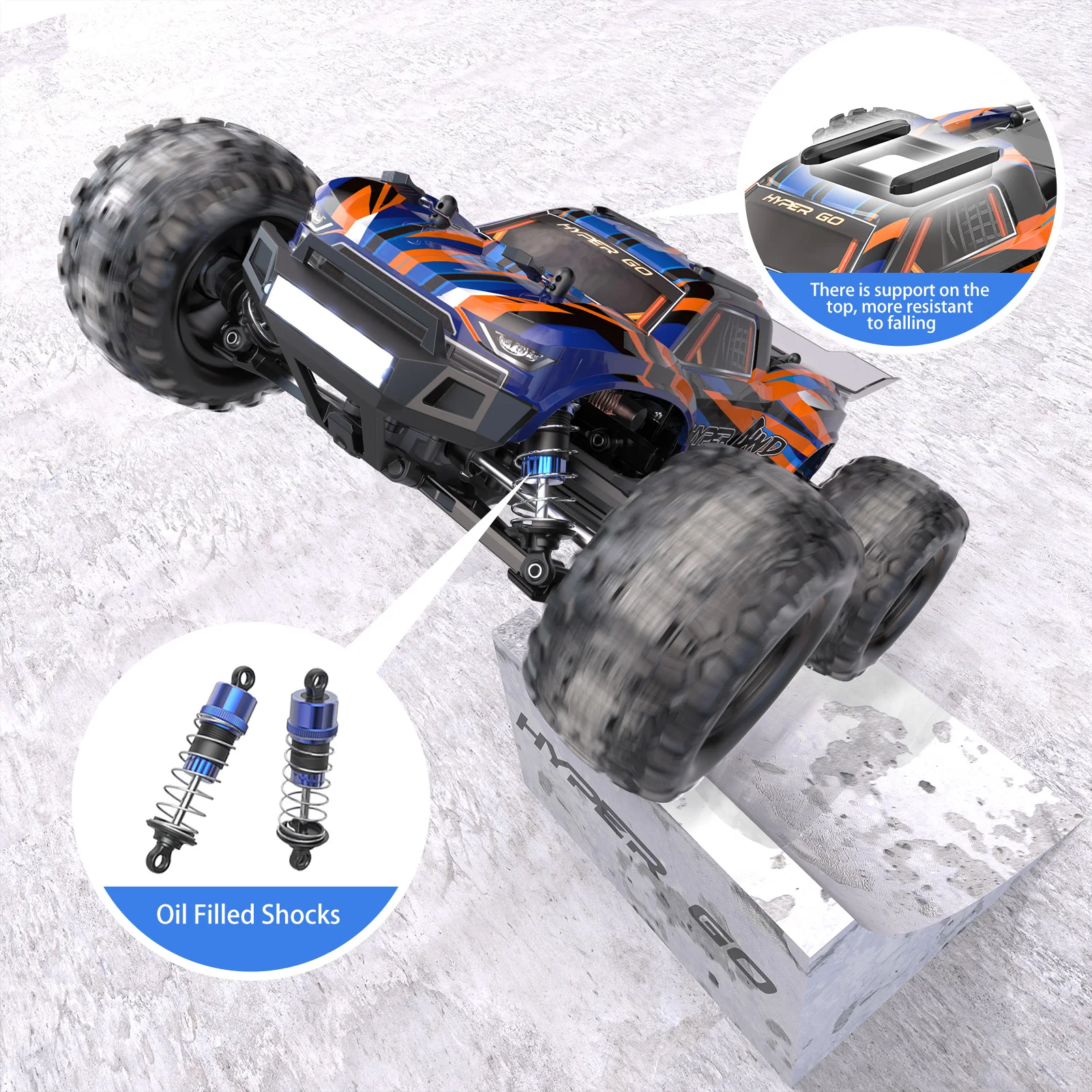HYPER GO 1/16 4WD H16DR 2.4G Remote Control RC Cars Off-Road Truck with 2  Batteries For Adults and Toys Gift for Boys - AliExpress