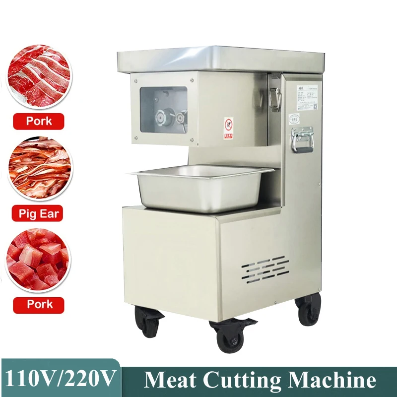 

Stainless Steel Meat Cutting Machine Single Cut Meat Slicer Commercial Meat Cutter Multifunctional Meat Diced Mincer